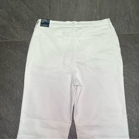 NWT J Crew Factory White Stovepipe Signature Stretch + SZ 32T Raw Hem Jeans - Picture 6 of 11